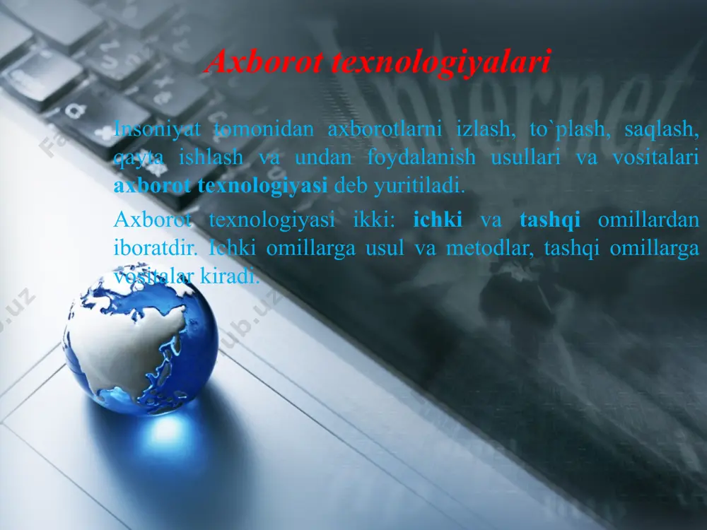 axborotli olam muammolari va internet - Page 4