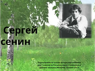 с.а. есенин. 7 - sinf — PPTX