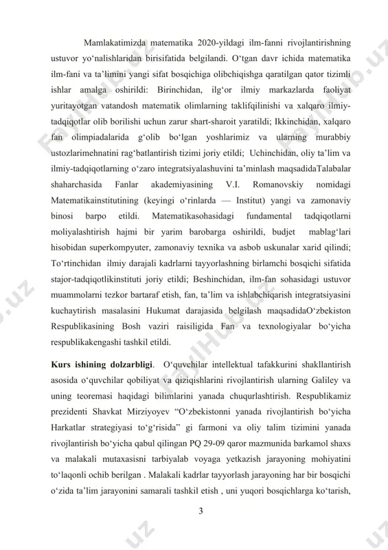 1) (a0 son m ga bo`linmaydi, aiz, m1) ko`rinishdagi taqqoslamani bir noma’lumli n- darajali taqqoslama deyiladi. ta’rif. agar x=c bo`lganda f(c)0(modm) (2) taqqoslama to`g`ri bo`lsa, u holda c son (1) taqqoslamani qanoatlantiradi deyiladi. teorema. agar c son (1) taqqoslamani qanoatlantirsa, u holda chegirmalar sinfiga tegishli ixtiyoriy son ham (1) taqqoslamani qanoatlantiradi. ta’rif. agar c son (1) taqqoslamani qanoatlantirsa, u holda chegirmalar sinfi (1) taqqoslamaning echimi deyiladi. m modul bo`yicha barcha chegirmalar sinfi bo`ladi. demak, m modulli taqqoslamani qanoatlantiruvchi sonlarni 0,1,2,..., m-1 sonlar ichidan qidirish lozim. ta’rif. echimlari to`plami ustma-ust tushgan taqqoslamalarni teng kuchli taqqoslamalar deyiladi. agar (1) taqqoslamaning ikki qismiga ixtiyoriy ko`phad qo`shilsa yoki har ikki qismini m modul bilan o`zaro tub bo`lgan k songa ko`paytirilsa, yoki ikki qismi va modulini k natural songa ko`paytirilsa, u holda hosil bo`lgan taqqoslama berilgan taqqoslamaga teng kuchli bo`ladi. ta’rif. ushbu axb(modm) (a,bz,mn) (3) ko`rinishdagi taqqoslamaga bir noma’lumli birinchi darajali taqqoslama deyiladi. teorema. agar …
