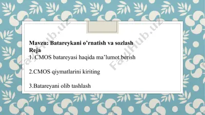 cmos batareyasi — PPTX