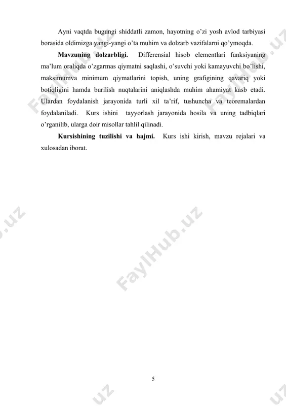 oira nuqtasining trayektoriyasi bo’ladi (1.1.3-chizma). parametr sifatida qo’zg’aluvchi radius bilan uning boshlang’ich vaziyati orasidagi burchak olingan: . ning dan gacha o’zgarishida nuqta chizmada tasvirlangan yoyni chiza boradi. ning dan + gacha o’zgarishiga mos kelgan butun egri chiziq shunday yoylarning son sanoqsiz to’plamidan iborat. 1.1.3-chizma yassi egri chiziqqa urinma urinma tushunchasi bir necha marta bizga uchragan edi. tenglama bilan berilgan chiziq o’zining har bir nuqtasida, burchak koeffitsienti formula bilan ifoda etiladigan urinmaga ega. demak, urinma, ushbu tenglama bilan ifodalanadi: bunda, o’zgaruvchi koordinatalarni, esa urinish nuqtasining koordinatalarini bildiradi. normalning ham, ya’ni urinish nuqtasidan o’tib, urinmaga tik bo’lgan to’g’ri chiziq tenglamasini ham hosil qilish oson: yoki urinmava normal munosabati bilan, ba’zi kesmalar, ya’ni va kesmalar va ularning o’qqa bo’lgan va proyeksiyalari ham qaraladi (1.1.4-chizma). 1.1.4-chizma kesma urinma osti deb, esa normal osti deb ataladi. ularni tegishlicha (subtangens) va (subnormal) orqali belgilanadi.; (1.1.4) va (1.1.5) tenglamalarda faraz qilib ushbularni chiqarish oson: 1) masalan, parabola …