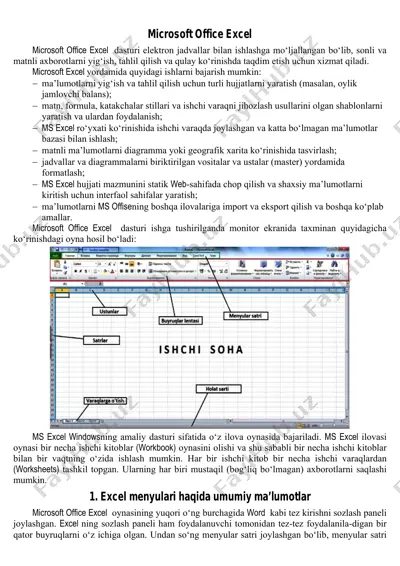 microsoft office excel — PDF