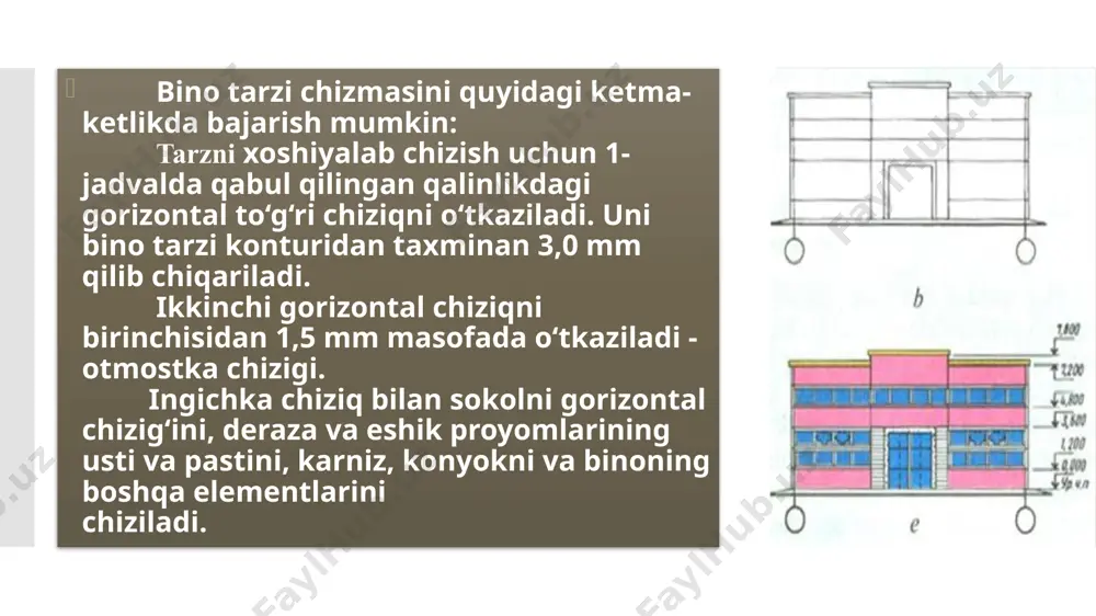 bino fasadini chizish va rang berish - Page 4