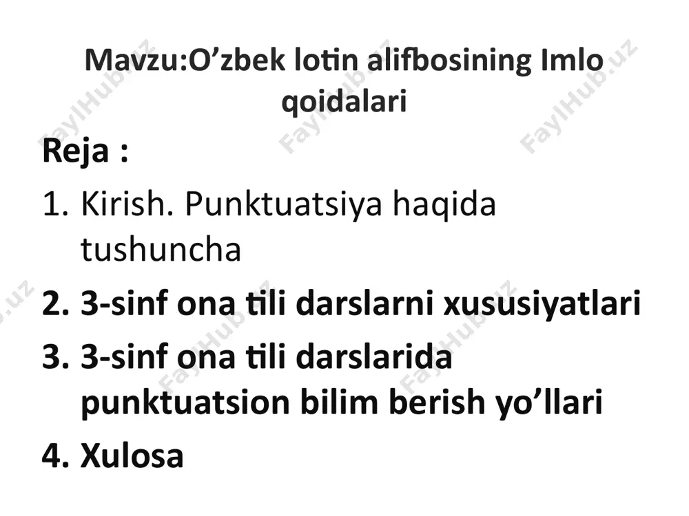 h tilak, orzu ma’nolarni ifodalagan gaplardan so’ng gap boshida kelib kuchli xis hayajonni ifodalagan undalmalardan so’ng nuqta birinchi qismida nuqta ko’p nuqta bo’lgan ko’chirma gaplar o’rtasida kelgan muallif gapdan so’ng tinch ohang bilan aytilgan darak buyruq undov gaplardan so’ng sanash yoki ayrim fikrning qismlarida ifodalagan va oy, kun yillarini bir – biridan ajratish uchun qo’llanilgan raqam yoki harflardan keyin qisqartirilgan ism va familyalarning birinchi xarfi yoki qismidan keyin punktuatsiya (lot. punctum — nuqta; kichkina dogʻ) — 1) alifbodan tashqari boʻlgan grafik belgilar (tinish belgilari) tizimi boʻlib, grafika va orfografiya (imlo) bilan birgalikda yozma tilning asosiy vositalarini tashkil etadi. p.ning asosiy vazifasi yozma (bosma) matnni qismlarga ajra-tish, grafik jihatdan shakllantirishdir; 2) yozma matnni punktuatsion rasmiylashtirishni tartibga soluvchi, har bir til uchun tarixan shakllangan qoidalar, meʼyorlar; 3) p. tizimi qonuniyatlarini, shuningdek, tinish belgilarining qoʻllanish meʼyorlarini oʻrganadigan tilshunoslik boʻlimi. ko’p nuqta so’zlovchini o’ylashi mulohaza qilishini ko’rsatadi biror so’z yoki gapning tushirilganligini fikr tugallanmaganligi …
