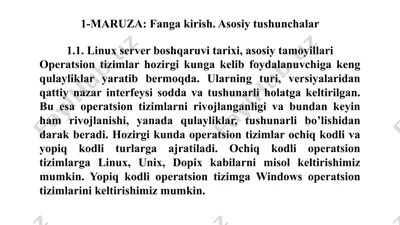 linux server boshqaruvitari — PPTX