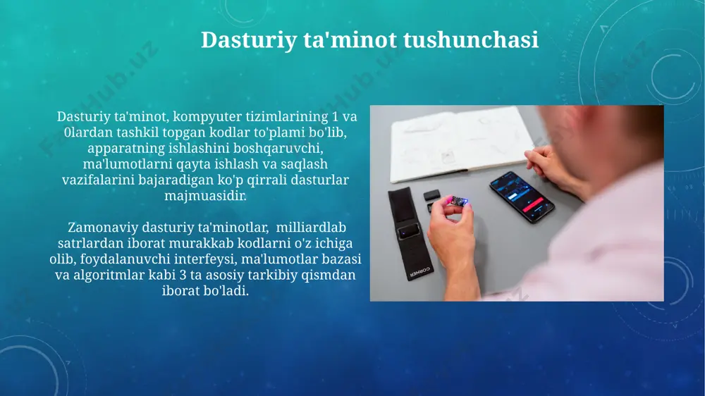 t turlari bulutli texnologiyalar yordamida ishlaydigan saas (software as a service) dasturlari soni 2023 yilga kelib 30% ga oshdi va bu dasturlar o'z mijozlariga yuqori darajada qulaylik va ma'lumotlarni himoya qilishni taklif qiladi. dasturiy ta'minot turlarini 2 asosiy toifaga: tizim dasturlari (operatsion tizimlar, drayvlar) va amaliy dasturlar (matn muharrirlari, brauzerlar) bo'lishini ta'kidlash mumkin, bu erda har bir toifa o'z ichiga 100 dan ortiq turli xil dasturlarni oladi. sifat nazorati va sinovlari sifat nazorati jarayoni davomida topilgan 10 tadan ortiq xatoliklar tizimning umumiy ishonchliligiga salbiy ta'sir ko'rsatishi mumkin, shuning uchun ularni tezda bartaraf etish muhim. effektiv sifat nazorati va sinovlari uchun dasturchilarning kamida 70% kodni tekshirishda ishtirok etishi va test holatlarini tayyorlashda faol bo'lishi kerak. dasturiy ta'minotni yangilash va qo'llab-quvvatlash yangilanishlarning 85% xatoliklarni tuzatish va xavfsizlikni yaxshilashga qaratilgan. qolgan 15% esa yangi funksiyalarni qo'shish bilan bog'liq. dasturiy ta'minotni yangilash jarayoni o'rtacha 2-3 soat davom etadi va 90% hollarda avtomatlashtirilgan. muhim ma'lumotlarni …