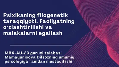 psixika taraqqiyoti — PDF