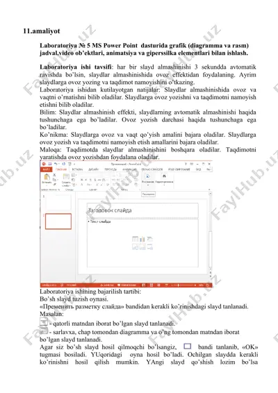 ms power point dasturi va laboratoriya № 5 — DOC