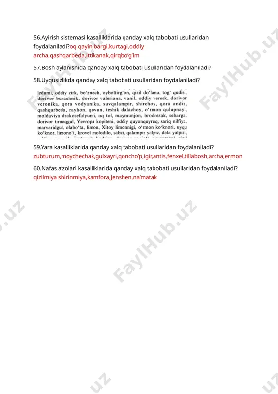 xalq tabobati fanidan oraliq nazorat savollari - Page 5