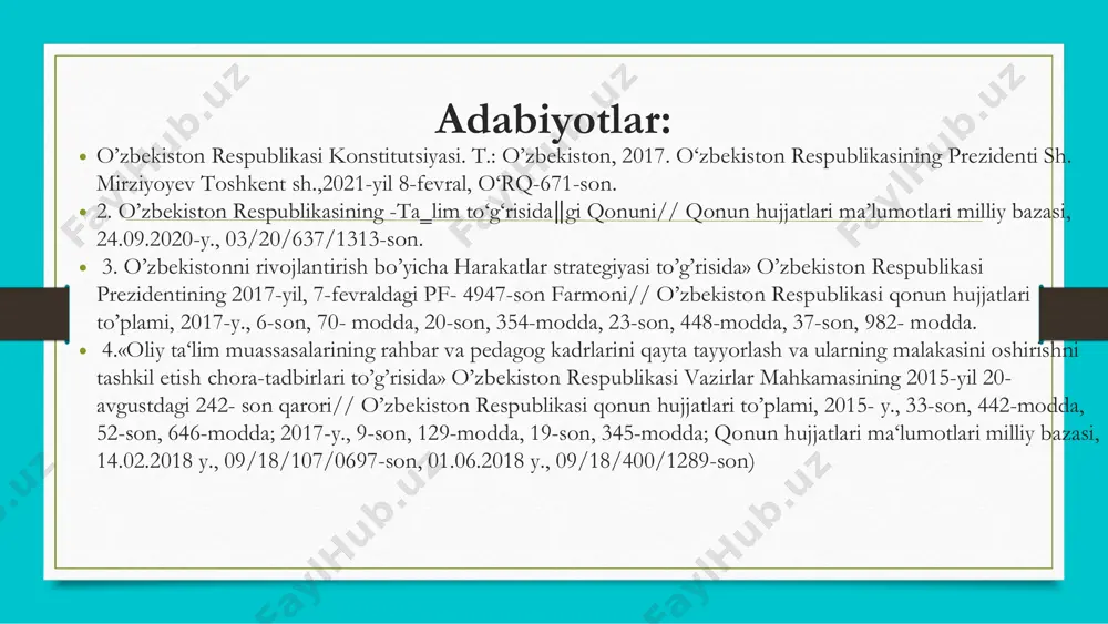 usiy maktablar ochildi. turkiston o‘lkasining markazi — toshkentda 1917 yil 9—14 may kunlari o‘qituv- chilarning 1-o‘lka qurultoyi bo‘lib, bunda “turkiston o‘qituvchilar ittifoqi” tashkil etildi. 1918 yilning 23 martida rsfsr maorif xalq komissarligi turkiston o‘lkasi xalq komissarligi kengashi o‘lka xalq ta’limi kengashini tashkil etish haqida buyruq chiqardi. mazkur kengash turkiston hududida xalq ta’limi tizimiga rahbarlik qilishi lozim edi. joylarda ularning viloyat, shahar, uyezd kengashlari huzurida xalq ta’limi kengashlari tashkil etildi. 1918 yilning yozida samarqandda “musulmon o‘qituvchilari uchun pedagogik kurslar” ochildi. o‘sha yilning kuzida toshkentda – toshkent uezdining tub yerli aholisi uchun maktab o‘qituvchilari kurslari ochildi. 1918 yil 9 aprelda munavvar qori uyida to‘plangan jadidlar turkiston xalq do-rilfununining musulmon bo‘limini tashkil etish maqsadida 9 kishidan iborat tashkilot komissiyasini tuzadi. ular 22 kun ichida musulmon bo‘limi dasturlarini tuzadilar. o‘sha yilning 3 mayida dorilfununning musulmon bo‘limi rahbariyatiga saylov bo‘lib, unda munavvar qori rais (rektor), iso to‘xtaboev birinchi muovin, burxon habib ikkinchi muovin, abdusamad qori …
