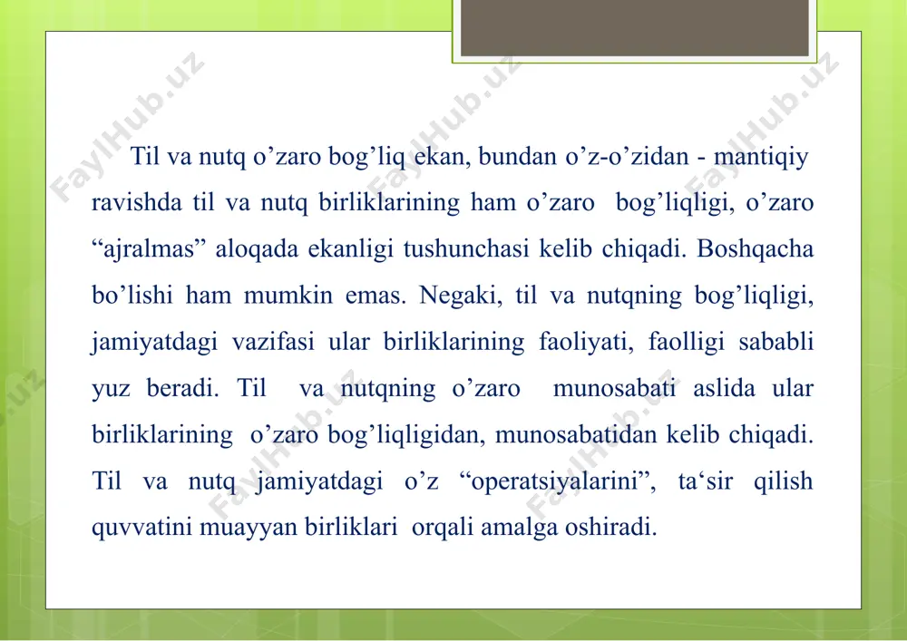 qlanadi. dialektik falsafaning umumiylik va xususiylik kategoriyasi nuqtai nazaridan morfema ham, fonema ham til birliklari sifatida umumiylikka ega. ayni vaqtda xususiylik umumiylikning voqelanishi, umumiylikning muayyan vaziyatda aniq namoyon bo’lishi ekan, morfemaning umumiylikdan xususiylikka o’tishi, fonemadan farq qilishi, o’ziga xosligi nimada. degan haqli savol tug’iladi. eslatamiz, morfema termini tilshunoslikka boduen de kurtene tomonidan kiritilgan bo’lib, so’zning eng kichik ma‘noli qismini ifodalash uchun qo’llangan. demak, ushbu fikrdan morfemaning muayyan ma‘noga egaligi, ma‘no ifodalash tushunchasi kelib chiqadi. aynan mana shu nuqtada morfema fonemadan farq qiladi. shuningdek, morfema ma‘noga ega bo’lishiga ko’ra tilning eng kichik ma‘noli birligi hisoblanadi. bu o’rinda morfemaning tilning eng kichik ma‘noli birligi ekanligi ma‘no ifodalash mezonidan kelib chiqadi. demak, fonema til birligi sifatida hajm taqozosiga ko’ra eng kichik birlik hisoblansa, morfema til birligi sifatida ma‘no ifodalash xususiyatiga ko’ra eng kichik birlik sanaladi, ya‘ni morfema ma‘noli birlikning eng so’nggi, oxirgi chegarasi hisoblanadi. shunga ko’ra u boshqa ma‘noli qismlarga ajralmaydi. qiyoslang: kitoblar: …