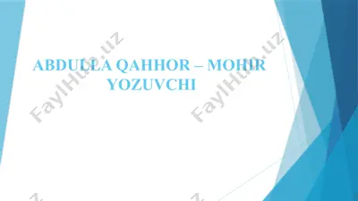 abdulla qahhor – mohir yozuvchi — PPTX