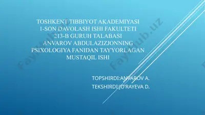 aleksitimiya haqida tushunchalar — PPTX