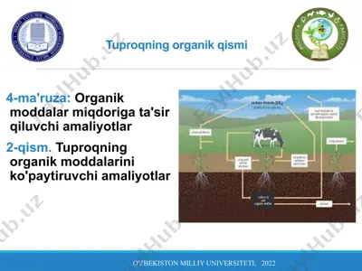 tuproqning organik qismi — PPTX