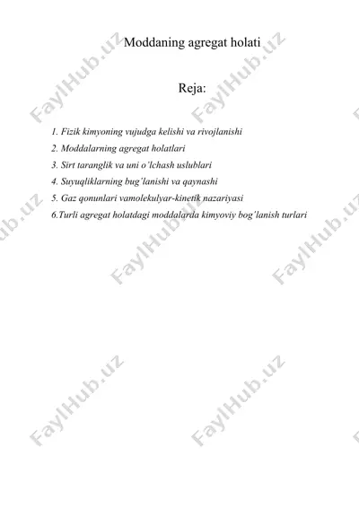 moddaning agregat holati — DOCX