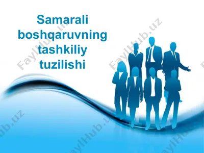 samarali boshqaruvning tashkiliy tuzilishi — PPTX