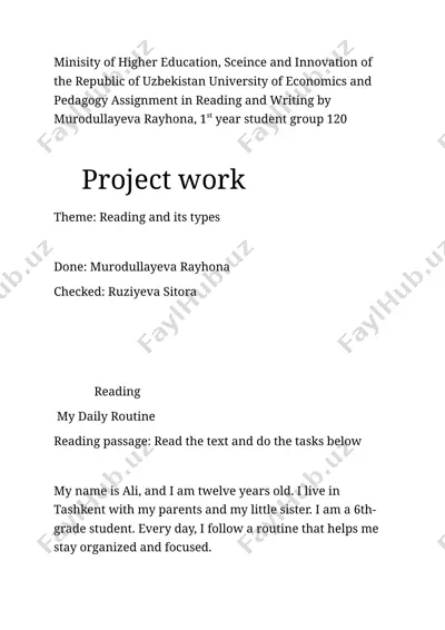 reading and its types — DOCX