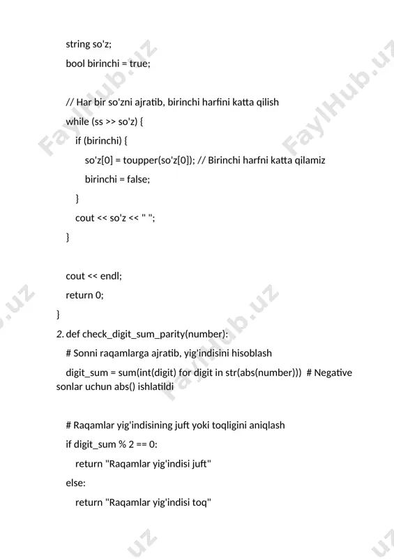 dasturlash fanidan oraliq nazorat ishi - Page 2