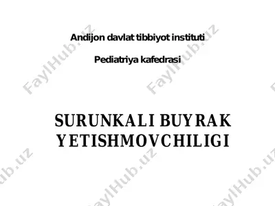 surunkali buyrak yetishmovchiligi — PDF