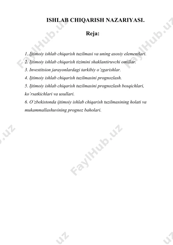 roporsiyalar mamlakat ishlab chiqarish kuchlarini joylashuvi, iqtisodiy rayonlar va mintaqalar o‘rtasidagi mehnat taqsimotini ifodalaydi. тashqi iqtisodiy proporsiyalar tashqi iqtisodiy aloqalarning turli tomonlarini qamrab oladi, shu jumladan ilmiy-texnik hamkorlik, mahsulot eksporti, importi va shu kabilar. moddiy-material proporsiyalar mahsulot alohida turlarini natural ko‘rinishida ishlab chiqarish va iste‘mol qilish o‘rtasidagi farqini ifodalaydi. qiymat proporsiyalari yaim qiymatining alohida elementlarini taqsimoti va aylanishini tavsiflaydi. ko‘rsatilgan asosiy nisbatlar xususiy nisbatlar bilan aniqlashtiriladi va to‘ldiriladi. 2. ijtimoiy ishlab chiqarish tizimini shaklantiruvchi omillar. ijtimoiy ishlab chiqarish tuzilmasining shakllanishi va rivojlanishiga turli xil omillar sezilarli ta‘sir ko‘rsatadi. deyarli barcha nisbatlarga jamiyat ehtiyojlarining o‘sishi va iтт rivojlanishi ta‘sir etadi. тarmoq tuzilmasining yaxshilash omillari bo‘lib quyidagilar hisobalnadi: sanoatning qazib chiqaruvchi va ishlov beruvchi tarmoqlari rivojlanish proporsiyalarining yaxshilanish, tarmoqlarning tezkor rivojlanishi, yonilg‗ienergetika kompleksi tarmoqlari tuzilmasini optimallashtirish va shu kabilar. hududiy strukturaga yonilg‗i, xom ashyo yangi konlarining ochilishi va o‘zlashtirilishi hamda ular asosida qazib olish va ishlov berilishining yangi sanoat markazlari yaratilishi ta‘sir …