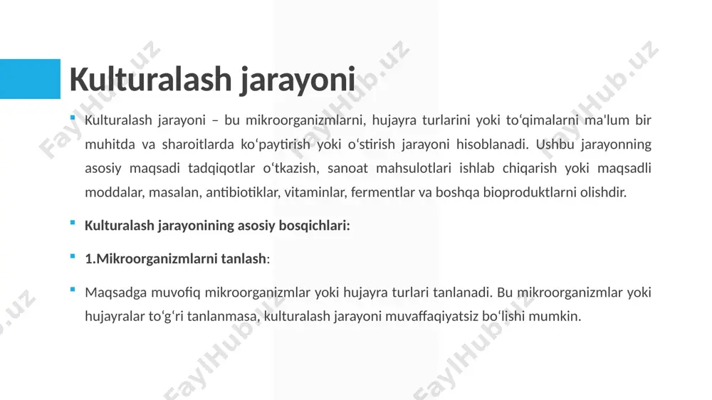 mikroorganizmlarni kulturalashning biotexnologik jarayonlari - Page 3