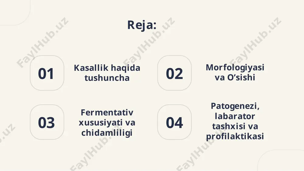 ir xil quyqa hosil qilib o'sadi. fermentativ xususiyati qorin tifi bakteriyalari glyukoza, mannit, maltozalarni faqat kislota hosil qilib parchalaydi. ammo saxaroza, laktoza va mochevinalarni parchalamaydi. indol, vodorod sulfid hosil qilmaydi. paratif bakteriyalari esa biokimyoviy xususiyatlariga ko'ra faolroq, shuning uchun barcha uglevodlarni kislota va gaz hosil qilib parchalaydi. toksin hosil qilishi qorin tifi va paratif salmonellalari asosan endotoksin hosil qiladi. bu toksin haroratga chidamli, 120°c da 30 daqiqa qaynatilganda ham o'z xususiyatlarini o'zgartirmaydi. chidamliligi qorin tifi, paratif salmonellalari fizik-kimyoviy omillar ta’siriga birm uncha chidamli, shuning uchun ular tashqi muhitda uzoq vaqt saqlanib qoladi. masalan, ular muzda bir necha oy, bemor yoki mikrob tashib yuruvchi kishilar peshobi va najasi bilan ifloslangan tuproq, yog‘, pishloq, go‘sht, nonda 3 oygacha; suv, ho’l meva va sabzavotlarda 6-10 kungacha saqlanadi. oziq-ovqat mahsulotlari (sut, qaymoq, tvorog) ular uchun juda qulay muhit hisoblanadi, shu bois u uzoq vaqt saqlanibgina qolmay, balki ularda ko'payadi ham. bemor, bakteriya tashuvchi va …