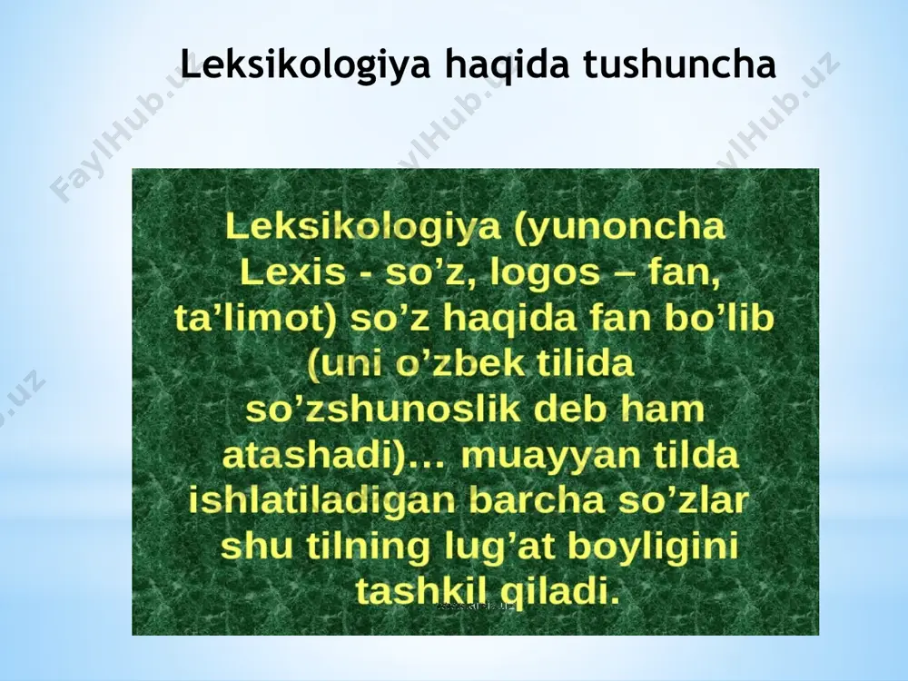 o ‘zlar yordamida gap tuzing. 3-topshiriq: 4-topshiriq: sohaviy terminlar qaysi tildan olingan ma’nosi image1.png image2.png image3.jpeg image4.jpeg image5.png /docprops/thumbnail.jpeg