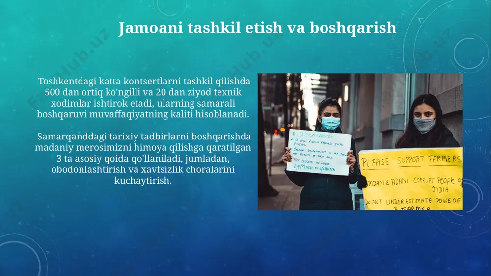 ommaviy tadbirlarning boshqaruv funksiyalari va usullari - Page 5