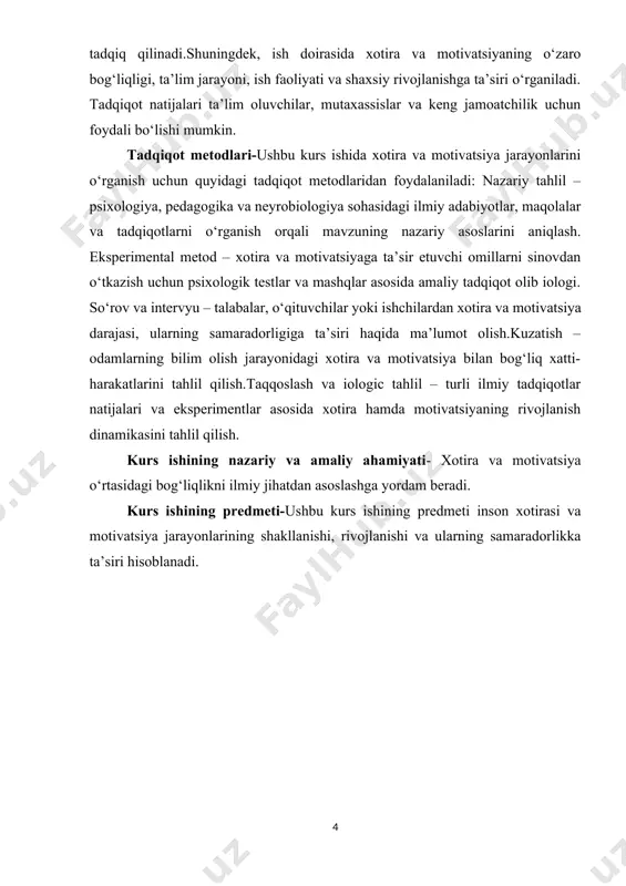 ira – odam maqsadli ravishda ma’lumotni yodlab, eslab qolishga harakat qiladi. xotiraning rivojlanishi va unga ta’sir qiluvchi omillar. xotiraning sifati quyidagi omillarga bog‘liq: diqqat va kontsentratsiya – diqqat qanchalik kuchli bo‘lsa, ma’lumotni eslab qolish shunchalik oson bo‘ladi. motivatsiya – ma’lumot qanchalik muhim deb hisoblanilsa, u uzoq muddatli xotirada shunchalik yaxshi saqlanadi. tuyg‘ular – kuchli hissiyotlar bilan bog‘liq ma’lumotlar yaxshiroq esda qoladi. uyqu va dam olish – yaxshi uyqu xotirani mustahkamlashga yordam beradi. takrorlash – ma’lumotni qayta ishlash va takrorlash uni uzoq muddatli xotiraga o‘tkazadi. faol o‘rganish – yangi bilimlarni amaliyotga tadbiq qilis mnemotexnikalar – assotsiativ usullar, rasm va tasvirlar orqali eslab qolish. meditatsiya va diqqat mashqlari – ongni tinchlantirish va kontsentratsiyani oshirish. sog‘lom turmush biolo – to‘g‘ri ovqatlanish, jismoniy mashqlar va sifatli uyqu. doimiy iologicual faollik – kitob o‘qish, yangi tillarni o‘rganish va mantiqiy mashqlar bajarish. xotira inson hayotining barcha jabhalarida muhim rol o‘ynaydi. uni rivojlantirish va mustahkamlash uchun doimiy …