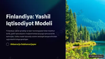 yashil iqtisodiyot modeli — PDF