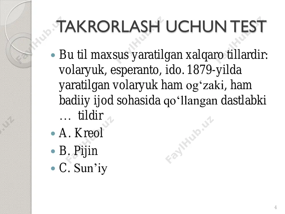 paradigmasidan qaratqich kelishigining olinishi); bir paradigma tarkibiga kiradigan birliklarning xususiyatlari: 3) bir paradigmaning a‟zolari o„zaro o„xshashlik bilan birga, har biri ikkinchisidan qaysidir bir xususiy belgisi bilan farqlanib turishi (masalan, tushum va jo„nalish kelishiklari “oldingi so„zni keyingi fe‟lga tobelash” vazifasini bajarishda o„xshash, lekin biri “vositasiz to„ldiruvchi sifatida tobelash”, ikkinchisi “vositali to„ldiruvchi yoki hol sifatida tobelash” belgisi bilan farqlanadi); 4) paradigma a‟zolari nutqda bir o„rin va (mavqeda) kelib, bir-birini ma‟lum holatda almashtira olishi, o„rnini egallashi (masalan, kitob... o‘qish birikmasini hosil qilishda tobe so„zni bosh, tushum, chiqish kelishiklari shakllantira oladi). bir paradigma tarkibiga kiradigan birliklarning xususiyatlari: paradigma, qamroviga ko„ra, katta va kichik, tashqi va ichki paradigmalarga bo„linadi. bu paradigmalar bir-biriga nisbatan olinadi. masalan, undoshlar (katta yoki tashqi) paradigmasi jarangli va jarangsiz ungoshlar (kichik yoki ichki) paradigmalariga bo„linadi. fonemalar sistemasi fonetik (yoki fonetik-fonologik) paradigma deyiladi. lisoniy paradigma turlari semantik-grammatik umumiylikka ega bo„lgan leksik birliklar lug„aviy paradigmani tashkil etadi. sinonimik, antonimik, graduonimik qatorga birlashgan leksemalar …