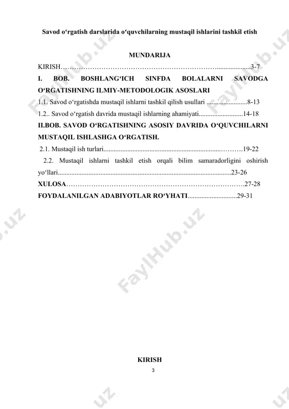 uhim va dolzarb ahamiyatga ega boʻlib kelgan. ammo biz yashayotgan xxi asrda bu masala haqiqatan ham hayot-mamot masalasiga aylanib bormoqda. “tarbiya qancha mukammal boʻlsa, xalq shuncha baxtli yashaydi”, deydi donishmandlar. tarbiya mukammal boʻlishi uchun esa bu masalada boʻshliq paydo boʻlishiga mutlaqo yoʻl qoʻyib boʻlmaydi.” degan fikrlari tadqiqot ishimizning dolzarbligini oʻzida ifodalaydi. mamlakatimizda amalga oshirilayotgan taʻlim siyosatining muhim maqsadlaridan biri yosh avlodni har tomonlama barkamol insonlar qilib tarbiyalashdir. oʻzbekistonimizda mustaqillik sharofati bilan barcha sohalarda tub islohotlar amalga oshirildi, iqtisodiy rivojlantirishning oʻzbek modeli, kadrlar tayyorlashning milliy dasturi ishlab chiqildi va bosqichma-bosqich amalga oshirilmoqda. mamlakatimizda taʻlim sohasiga alohida eʻtibor qaratilib, kelajak avlodni tarbiyalash borasida zarur shart-sharoitlar, imkoniyatlar yaratilmoqda. bugungi kunda dunyo miqiyosida axborot kommunikatsiya tizimining yuksak darajada rivoj topib borayotganligi va bu boshqa sohalar qatorida taʻlim jarayoniga ham kirib kelib, uni yanada sifatli tashkil etishga oʻz taʻsirini koʻrsatayotganligi barchamizga maʻlum. bunday sharoitda inson faoliyatining nazariy va amaliy qirralari ham uzluksiz yangilanib turishi tabiiydir. …