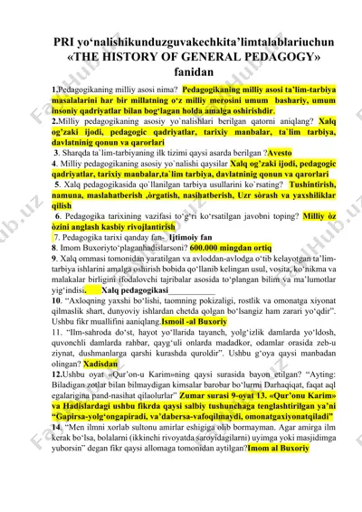 pedagogika tarixi — DOCX
