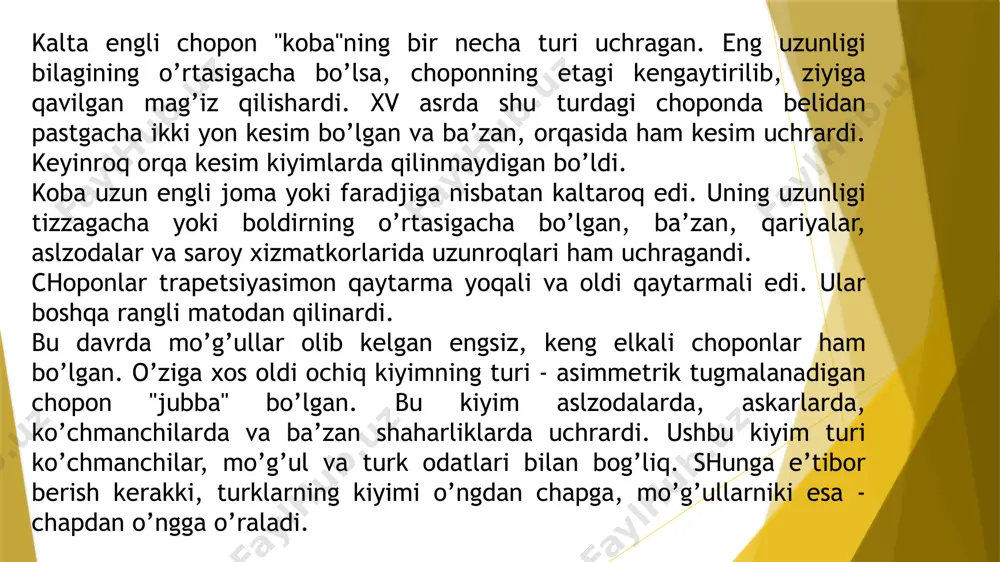 kecho'rta asrlar kostyumi - Page 5