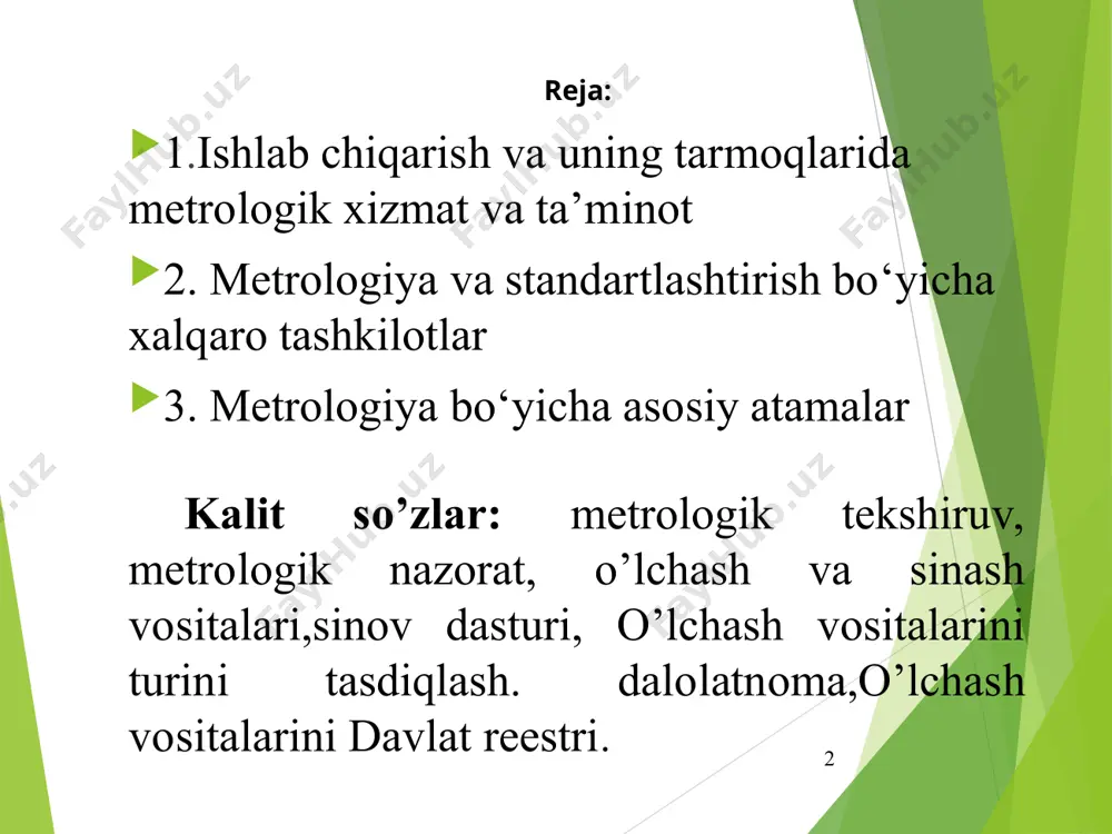tirish va metrologiya bo‘yicha arab tashkiloti va boshqalar faol ishlab turibdi. xalqaro standartlashtirish tashkiloti /iso/ birinchi standartlashtirish milliy tashkiloti - britaniya assotsiatsiyasi /britich enginezing standards accociation/ 1901 yilda tashkil etilgan bo‘lib, biroz keyinroq, birinchi jahon urushi davrida daniya byurosi, germaniya qo‘mitasi (1918 y), amerika qo‘mitasi (1918 y) va boshqalar tashkil topdi. standartlashtirish sohasidagi ishlar xalqaro markaz kerakligini taqozo qildi. shu maqsadda 1926 yili standartlashtirish milliy tashkilotlarning xalqaro assotsiatsiyasi (iso) paydo bo‘ldi. iso ning tarkibiga 20 ta mamlakat vakillari kirdi. 1938 yili berlin shahrida standartlashtirish bo‘yicha xalqaro syezd ochildi. unda texnikaning turli sohalari bo‘yicha 32 ta qo‘mita va kichik qo‘mitalar tuzildi. 1939 yili boshlangan ikkinchi jahon urushi iso ning faoliyatini to‘xtatib qo‘ydi. hozirgi xalqaro standartlashtirish tashkiloti (international standards organization) 1946-1947 yillari tashkil topdi, uni qisqacha iso deb yuritiladi. bu nufuzli tashkilot birlashgan millatlar bosh assambleyasi tarkibida faoliyat ko‘rsatib, rivoj topmoqda. bu maqsadlarni amalga oshirish uchun: dunyo ko‘lamida standartlarni va ular bilan …