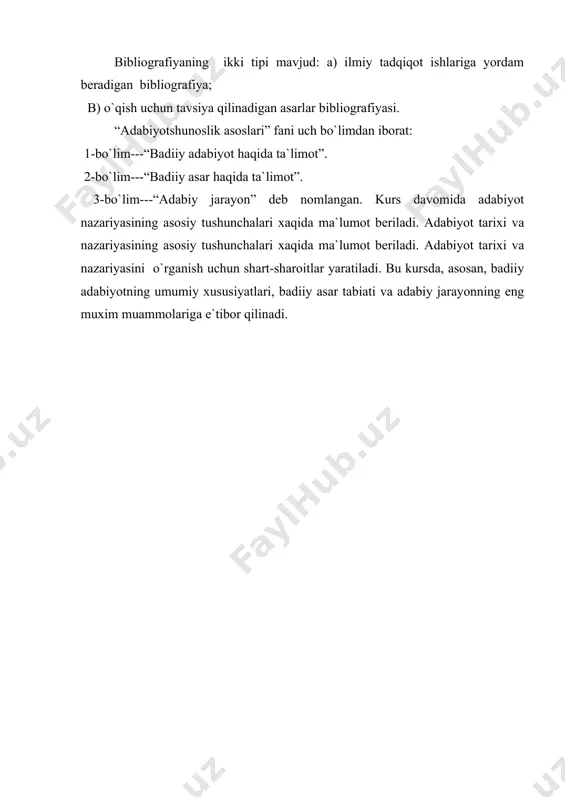 “adabiyotshunoslik asoslari” fanining maqsad va vazifalari - Page 5