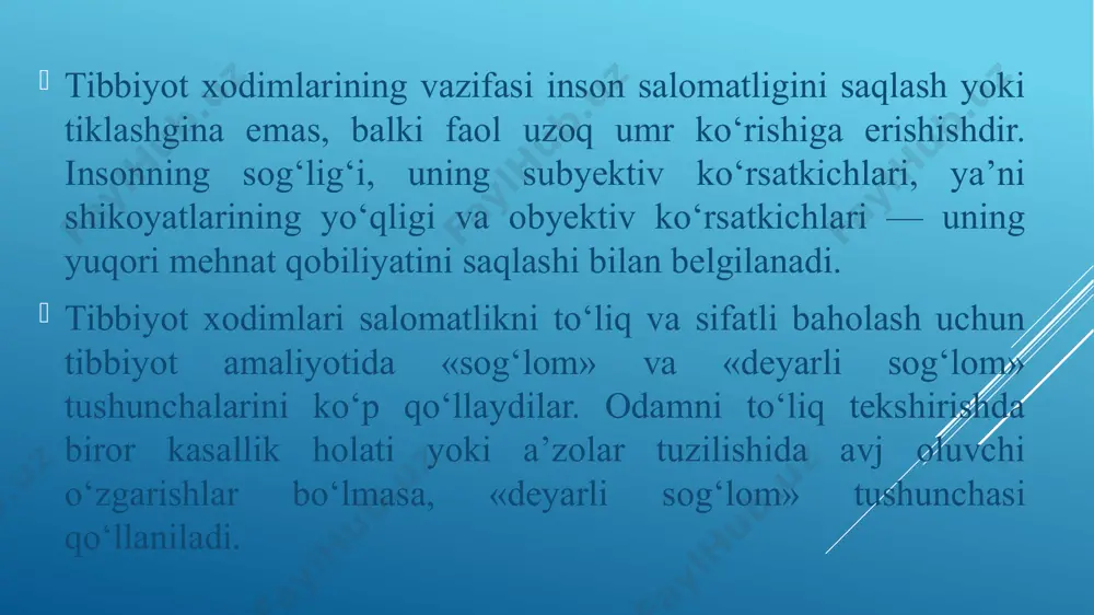 maktabini, 1939-yilda hamshiralik ishi universtitetini tugatdi.1945-yilda hamshiralik fanlari magistri darasini oldi. 1976-yilda faxriy doctor unvoniga sazovor bo’ldi. doroti orem modeli odamni yaxlit bir ob’ekt sifatida ko’radi. bu modelda u salomatlik holatiga odamning o’zi javobgar shaxs deb hisoblaydi, lekin shu bilan birgalikda kasalliklarning oldini olishda , ularni o’qitishda hamshiralik aralashuviga kata ahamiyat beradi. odam kasalmi ,sog’mi baribir o’z-o’zini parvarish qilishi kerak deb hisoblaydi /docprops/thumbnail.jpeg