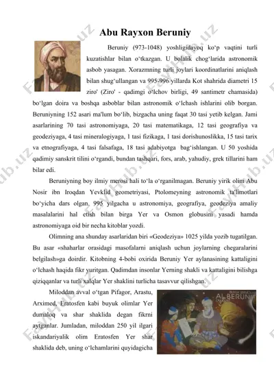 abu rayxon beruniy — DOC