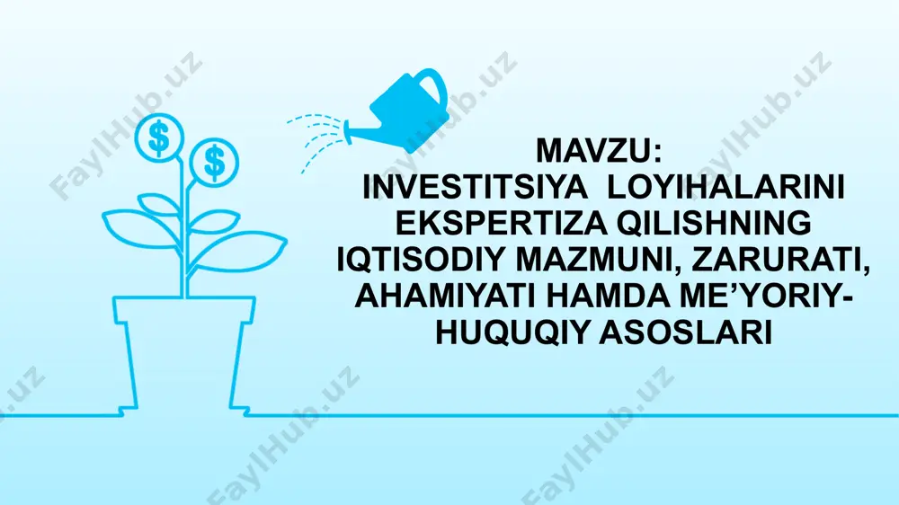 investitsiya loyihalari ekspertizasi - Page 5