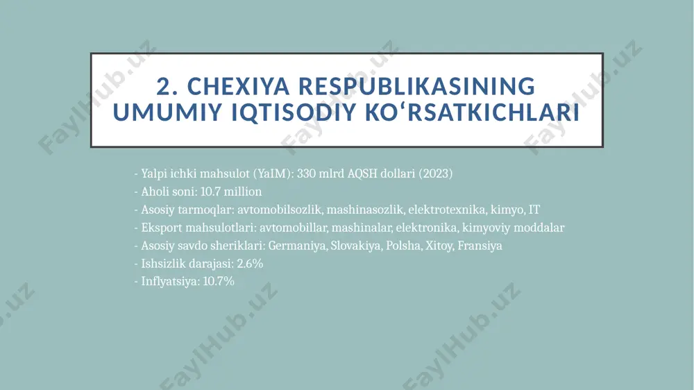 chexiya davlatining iqtisodiy xavfsizligi - Page 4