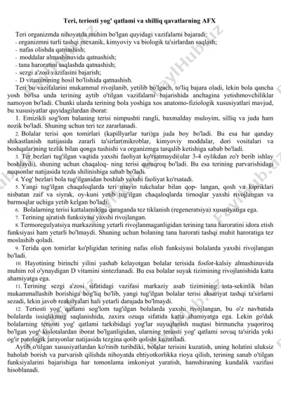 teri va uning funksiyalari — DOCX