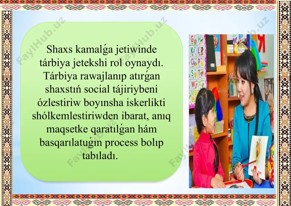 tárbiya páni mazmunı, mánisi - Page 5