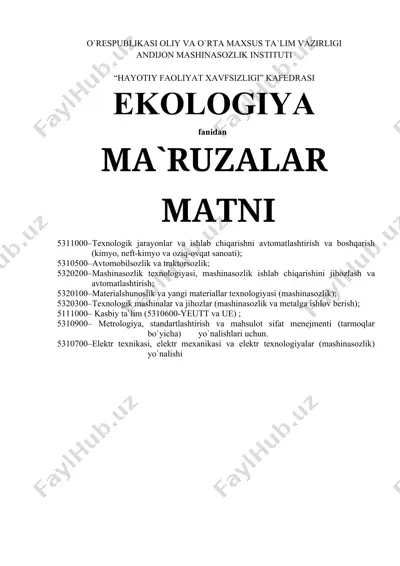 matematik fanidan mа`ruzalar — DOC