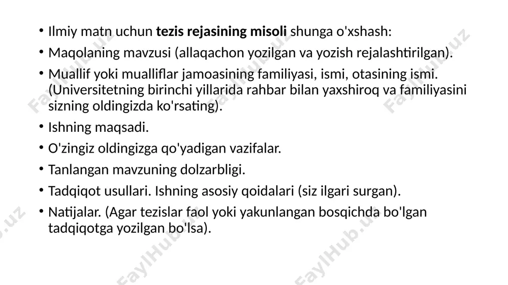 tezislar. tezis turlari va tezislarni yozish uslubi - Page 4