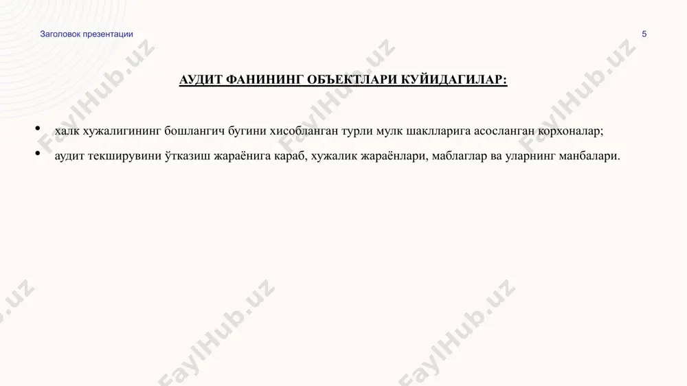 auditning mohiyati, uning maqsadi va vazifalari - Page 5