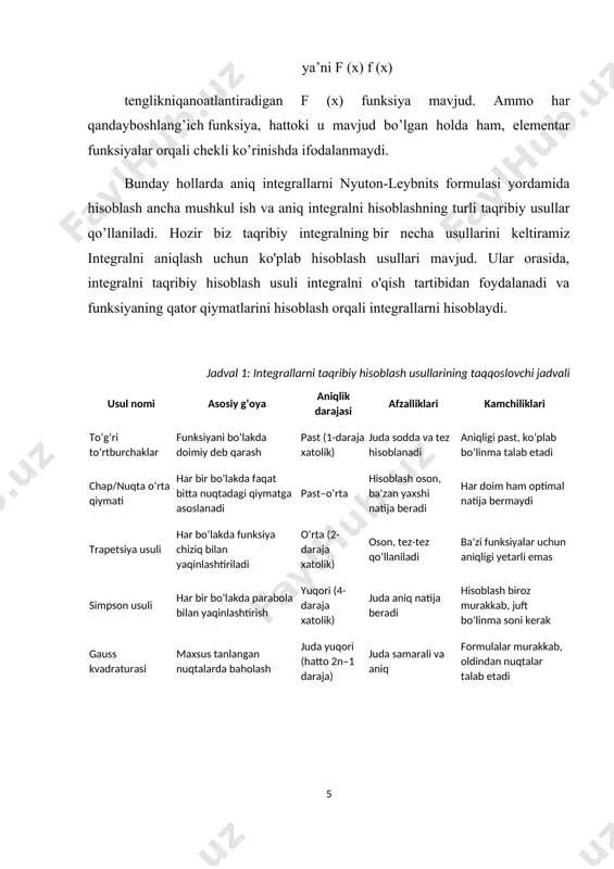 grallarni gauss formulasi yordamida hisoblang, ya'ni ∫ a^b f(x) dx ≈ ∑ wi f(xi) gauss formulalari integrallar hisoblanishida juda yaxshi natija beradi va barcha n uchun to'g'ri javob beradi. lekin, bu formulalarning barcha funksiyalar uchun juda yaxshi natija beradi deb aytib o'tilmasligi mumkin, shuning uchun, boshqa usullar bilan yoki tartib bilan integrallarni hisoblash kerak bo'lishi mumkin. gauss integrali - gaussian integral statistika va fizikadan olingan bu ajralmas narsa bilan aralashmaslik kerak gauss kvadrati, raqamli integratsiya usuli. ning grafigi { displaystyle f (x) = e ^ {- x ^ {2}}} va funktsiya va ning orasidagi maydon xga teng bo'lgan eksa { sqrt { pi}}. the gauss integrali, deb ham tanilgan eyler-puasson integrali, ning ajralmas qismi gauss funktsiyasi { displaystyle f (x) = e ^ {- x ^ {2}}} butun haqiqiy chiziq bo'ylab. nemis matematikasi nomi bilan atalgan karl fridrix gauss, integral { displaystyle int _ {- infty} ^ { infty} e …