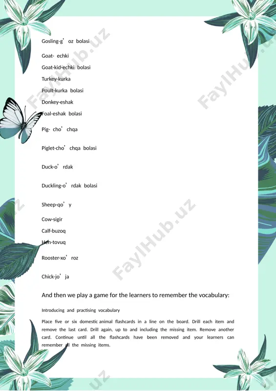 teaching vocabulary to young learners handout - Page 2