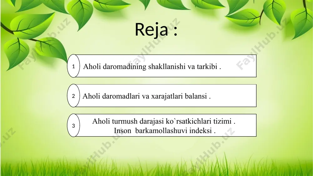 b + pt bu yerda: ih -- ish haqi aih -- asosiy ish haqi ( ishchi oladigan ish haqi ) b -- bonus (mukofot ko’rinishidagi ish haqi ,) pt – pul to’lovlari ( belgilangan ish vaqtidan ortiqcha ishlaganlik uchun beriladigan haq ) birlamchi daromad – ish haqi, mulkdan olingan daromadlar, foyda, aralash daromad, ishlab chiqarish va import solig`idan iborat. transfer daromadlari – yordam puli , pensiya , stipendiya , chet eldan kelgan pul o`tkazmalari va boshqa shunga o`xshash daromadlar. milliy daromad mamlakat rezident birliklarining hisobot davrida yaratgan daromadlarining yig‘indisidan iborat. bu ko'rsatkich mamlakat miqyosida hisoblanganligi uchun uni, odatda, agregat ko'rsatkich deb yuritiladi. 304 mhtda daromadni hisoblash usuli sifatida j. hiksning daromadni hisoblash konsepsiyasi qabul qilingan. unga ko'ra, daromadni sof usulda hisoblash tavsiya etiladi. bunga ko'ra, daromad tarkibiga asosiy kapitalning iste’moli kiritilmaydi. sof usulda hisoblangan milliy daromad sof milliy daromad (smd) , yalpi usulda hisoblangan milliy daromad yalpi milliy daromad (yamd) …