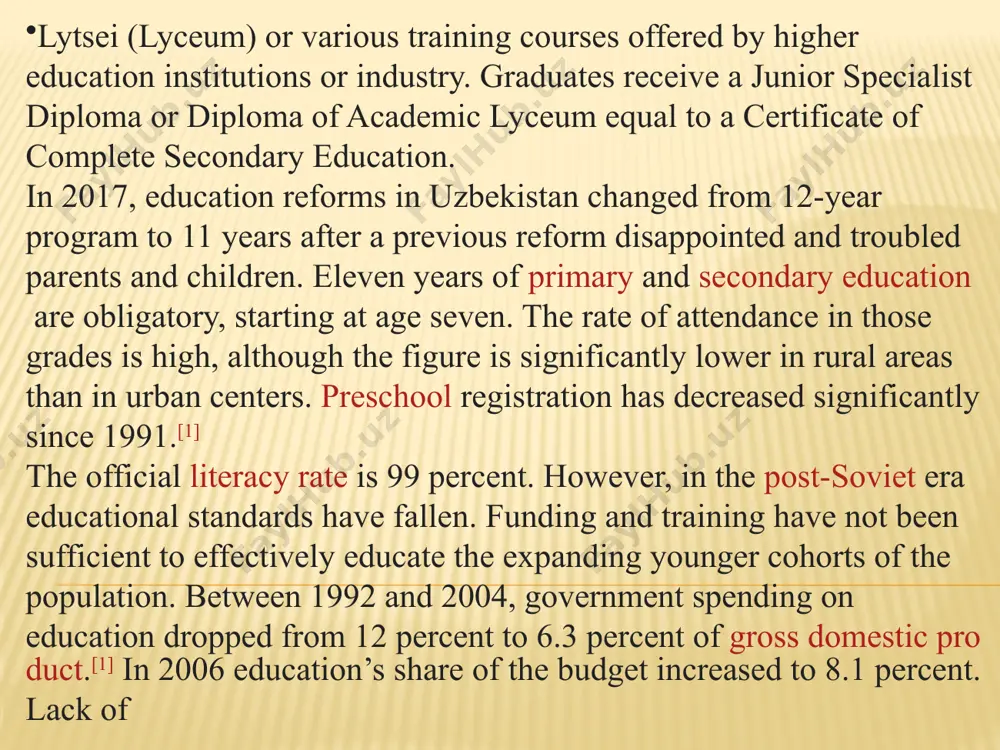 education system of uzbekistan - Page 4