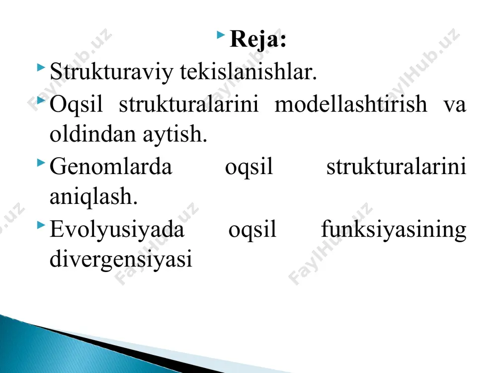 kin. bu holat, masalan, slamf1 geniga xosdir. yaxshi yaqinlik uchun, har bir qoldiqning asosiy zanjirining konformatsiyasi, agar u glitsin bo'lmasa, ikkita diskret holat bilan chegaralanadi. barcha oqsil tuzilmalari uchun umumiy bo'lgan chiziqli polipeptid zanjirining bir qismi ­rasmda ko'rsatilgan. 5.2. har bir qoldiqda n-0 va ca-c yagona bog'lanishlari atrofida aylanishga ruxsat beriladi (prolin bundan mustasno). bu bog'lar atrofidagi aylanish burchaklari fi va peptid bog'i atrofidagi aylanish burchagi u> qoldiqning konformatsiyasini aniqlaydi. peptid bog'ining o'zi tekislikka moyil bo'lib, u uchun ikkita ruxsat etilgan qiymat mavjud: trans , w burchaklarining ketma- ketligi ­oqsil zanjirining konformatsiyasini aniqlaydi. ikki atomning kosmosda bir xil joyni egallamasligi printsipi konformatsion ­burchaklarning mumkin bo'lgan qiymatlari to'plamini cheklaydi. u> - 180 ° uchun ph va ph ning ruxsat etilgan qiymatlari grafikning ma'lum joylariga to'g'ri keladi, bu sasisekharan-ramakrishnan-ramachandran xaritasi yoki odatda qisqartirilgan "ramachandran xaritasi" deb ataladi (5.3-rasmga qarang). undagi qat'iy chiziqlar ­ph va ph qiymatlarining energiya jihatidan afzal qilingan diapazonlarini cheklaydi …